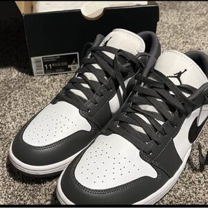 Nike Dunk Air Jordan Low Black and White Sneakers Iconic Design.